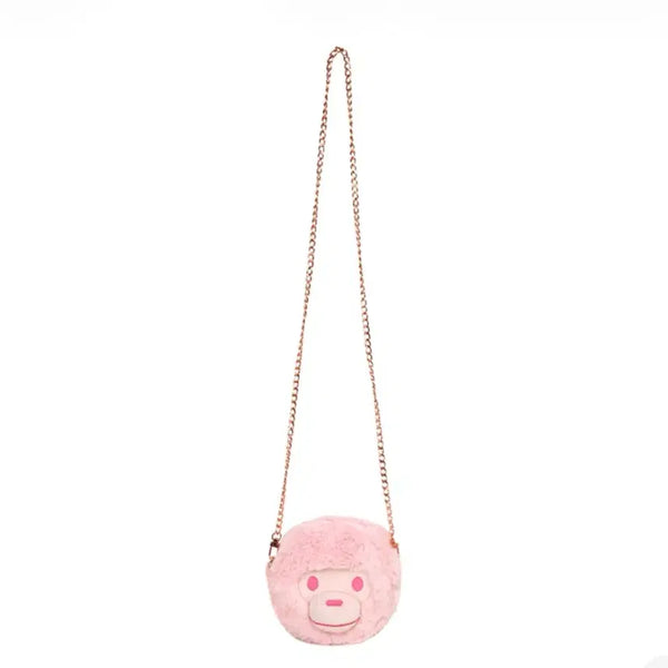 [BUNJANG] BAPE BABY MILO Plush Crossbody Bag Pink / 베이프 베이비 마일로 플러시 크로스바디백