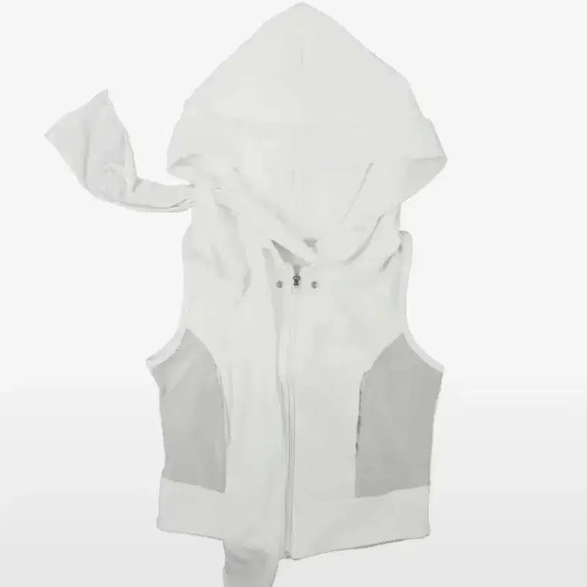 [BUNJANG] OHOS Boxer Zip-Up Hoodie White / 오호스 머플러 복서 후드집업 화이트