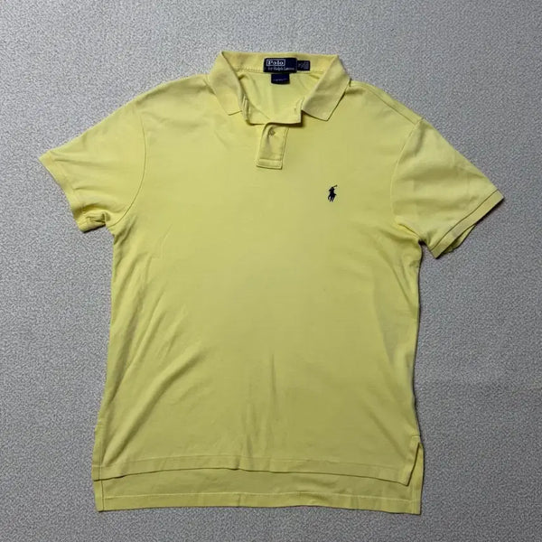 [BUNJANG] Polo Ralph Lauren M Pique Half-Tee Yellow / 폴로 랄프로렌 M 피케 반발 티셔츠 옐로우