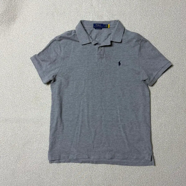 [BUNJANG] Polo Ralph Lauren Gray Short Sleeve Polo Shirt / 폴로 랄프로렌 L 회색 반팔 카라티(정품qr)