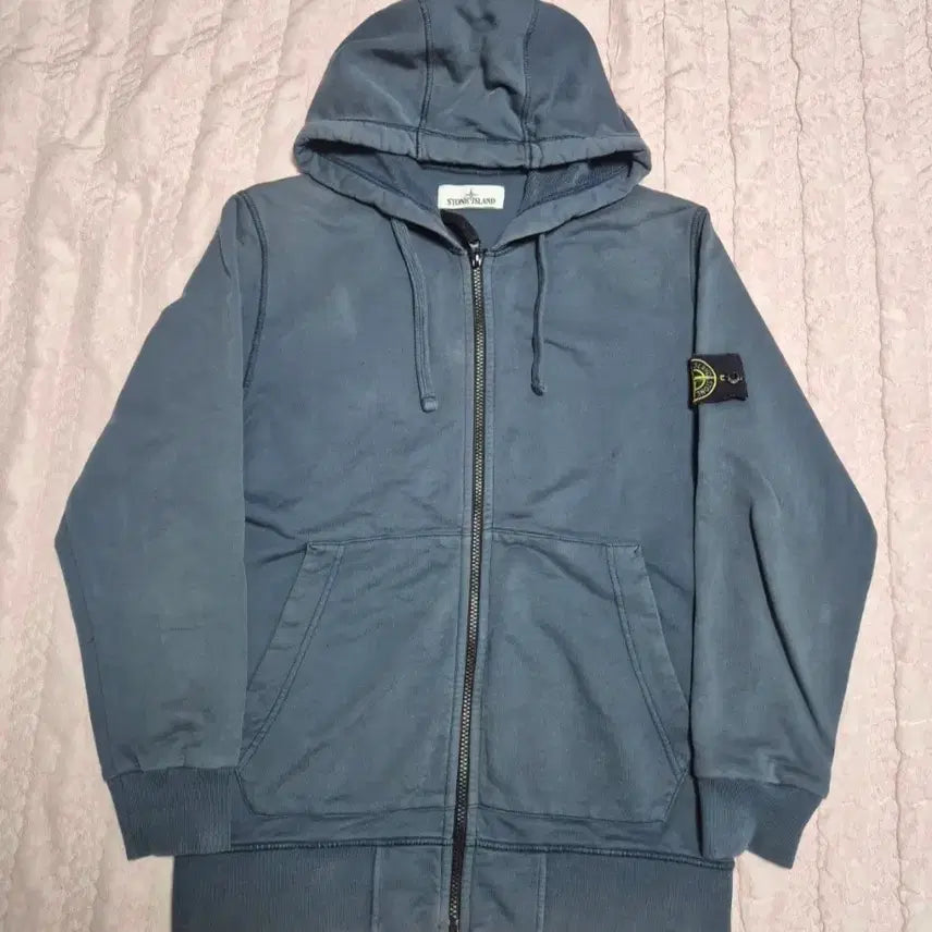 [BUNJANG] Stone Island Genuine Hooded Zip-Up Sweatshirt Size M-95 / 정품 스톤아일랜드 후드집업 M-95