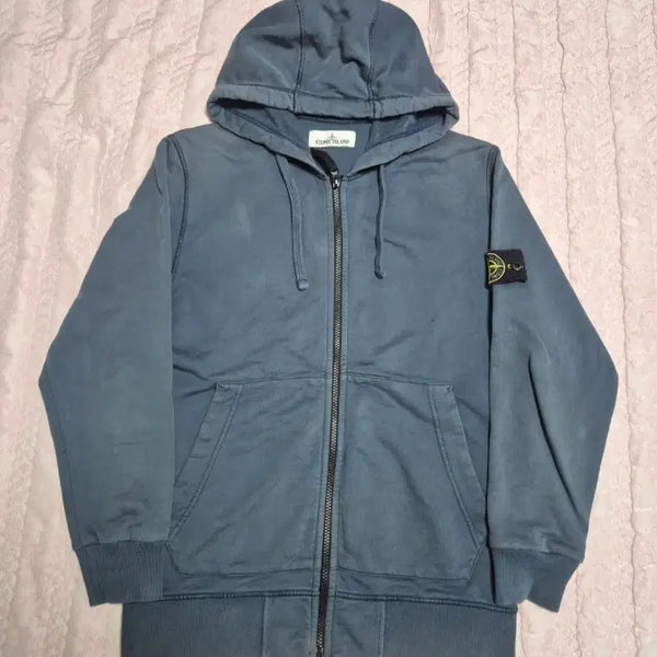 [BUNJANG] Stone Island Genuine Hooded Zip-Up Sweatshirt Size M-95 / 정품 스톤아일랜드 후드집업 M-95