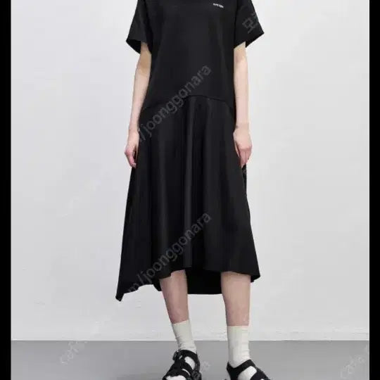 [BUNJANG] 24System Texture Block Flare One-Piece Dress Mint Yellow / 24시스템 텍스처 블록 플레어 원피스55(민트엘로우)