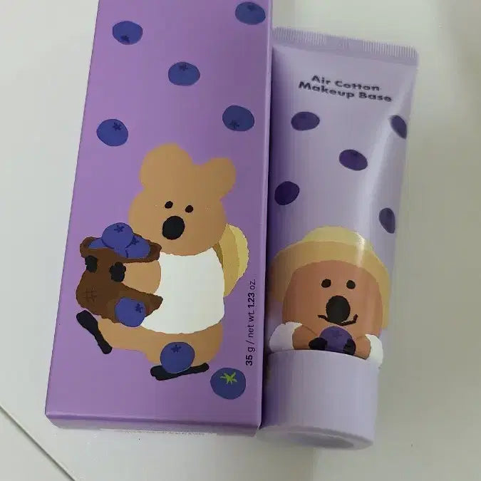 [BUNJANG] The Face Shop Air Cotton Makeup Base Lavender (Dino Tang Edition) / 더페이스샵 메이크업베이스 2호 라벤더 다이노탱