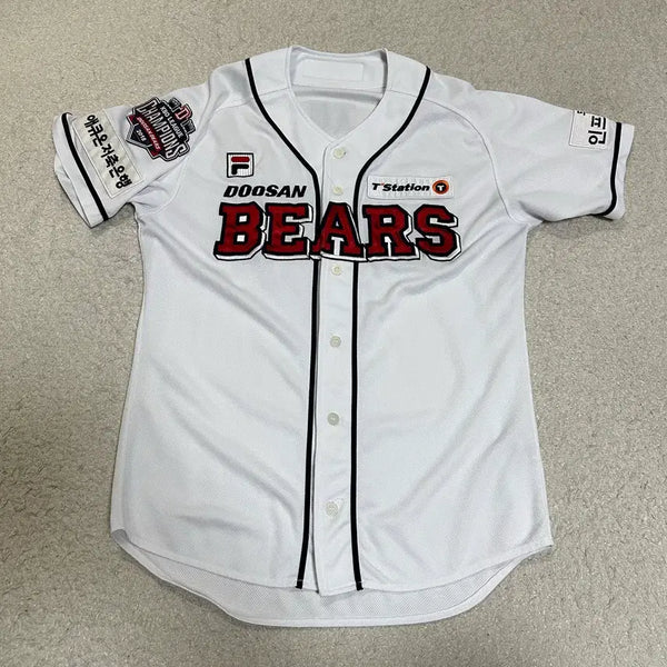 [BUNJANG] Doosan Bears Baseball Uniform Kim Jae-hwan Marked Size 105 / 두산 베어스 야구 유니폼 김재환 마킹 105