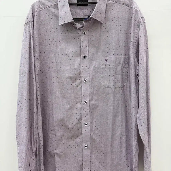 [BUNJANG] YEZAC Men's Long Sleeve Button-Down Shirt Navy & Grey Plaid (New) / 예작 남성 와이셔츠 새상품