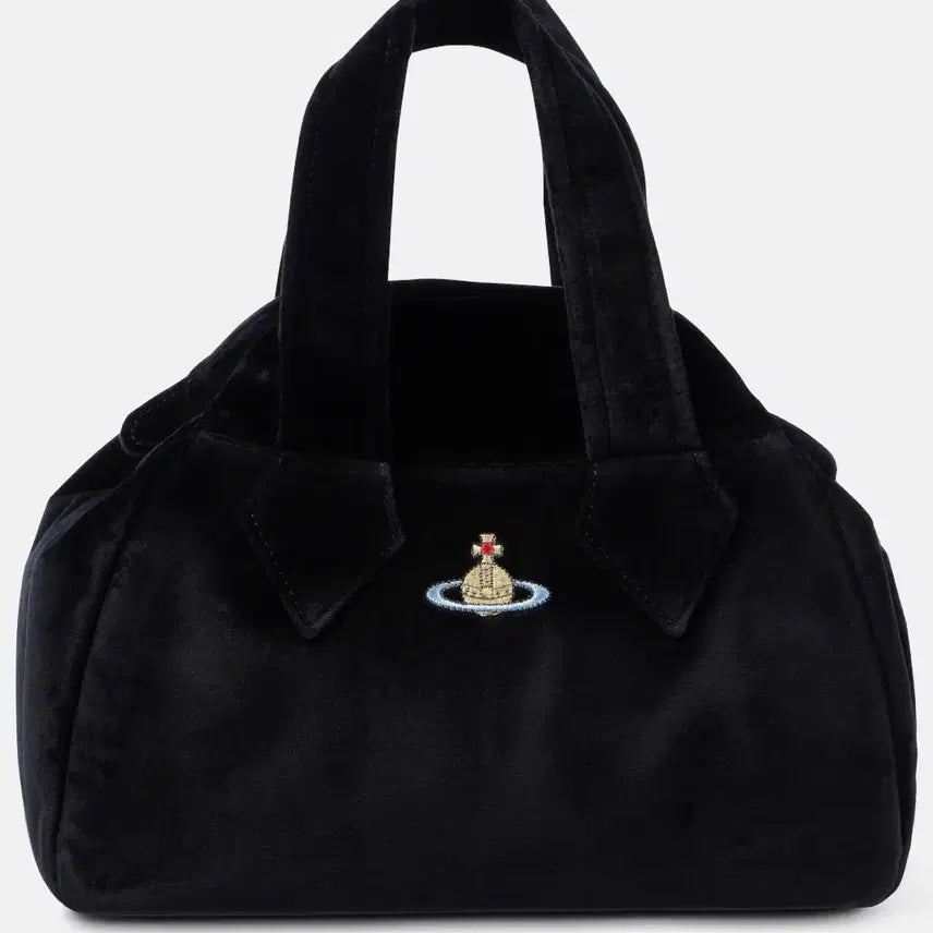 [BUNJANG] Vivienne Westwood Archive Medium Shoulder Bag / 비비안웨스트우드 벨벳 토트백 블랙