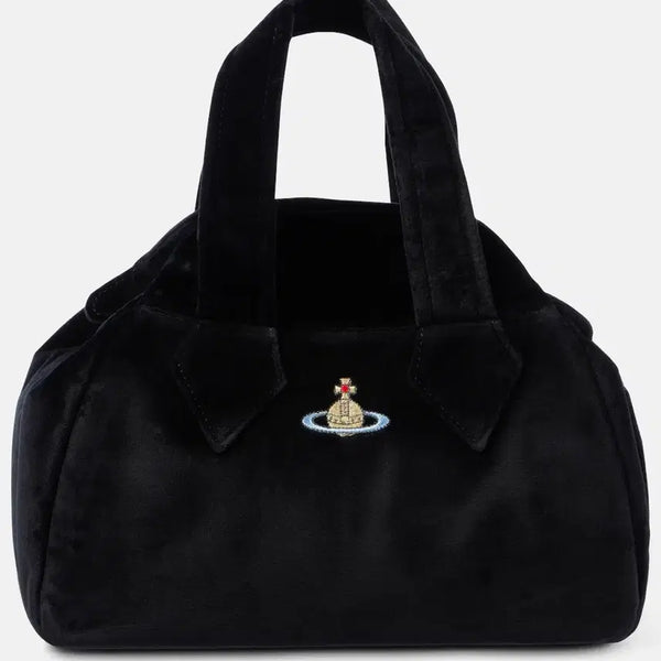 [BUNJANG] Vivienne Westwood Archive Medium Shoulder Bag / 비비안웨스트우드 벨벳 토트백 블랙