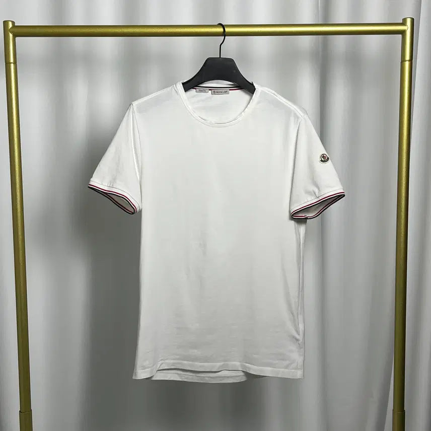 [BUNJANG] Moncler Slim Fit T-Shirt White L / [L] 몽클레어 슬림핏 반팔 티셔츠 화이트