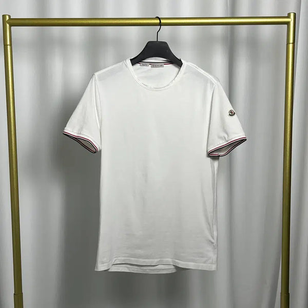 [BUNJANG] Moncler Slim Fit T-Shirt White L / [L] 몽클레어 슬림핏 반팔 티셔츠 화이트