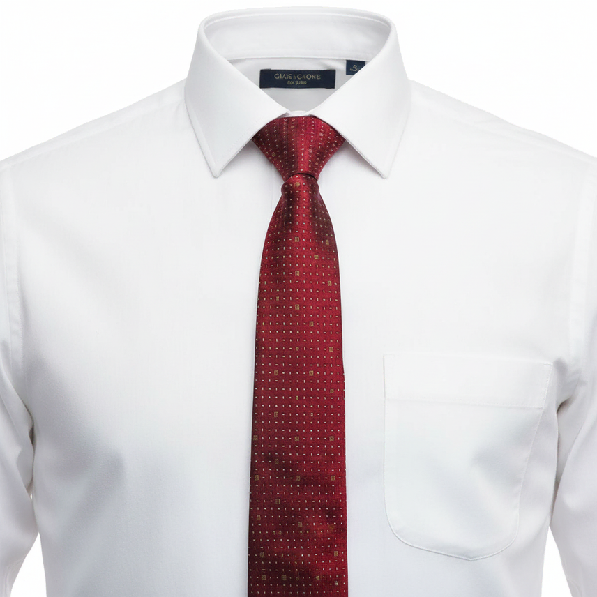 [BUNJANG] Daks Logo Pattern Silk Tie / 닥스 로고 패턴 실크넥타이