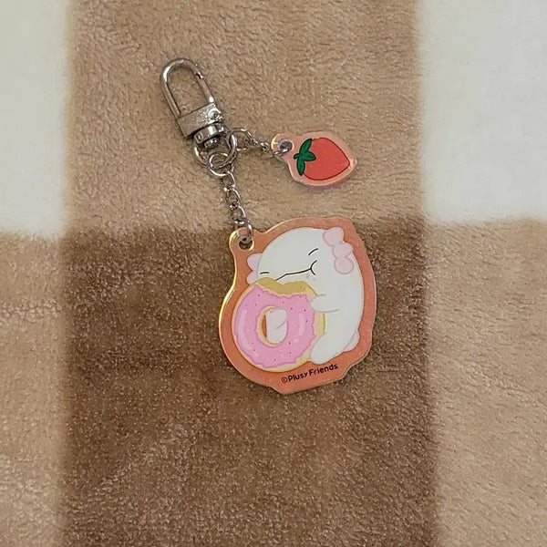 [BUNJANG] Ahollotle Donut & Strawberry Design Keychain / 아홀로틀 키링