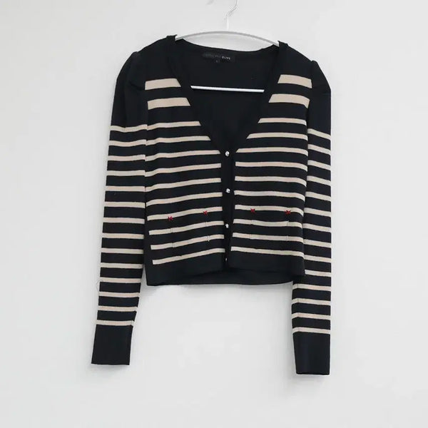 [BUNJANG] Olive Des Olive Striped Long Sleeve Cardigan / OLIVE DES OLIVE 스트라이프 긴팔가디건