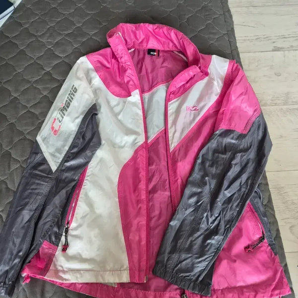 [BUNJANG] K2 Women's Climbing Windbreaker Jacket Pink/White 90 / K2 여성 클라이밍 바람막이 자켓 핑크/화이트 90