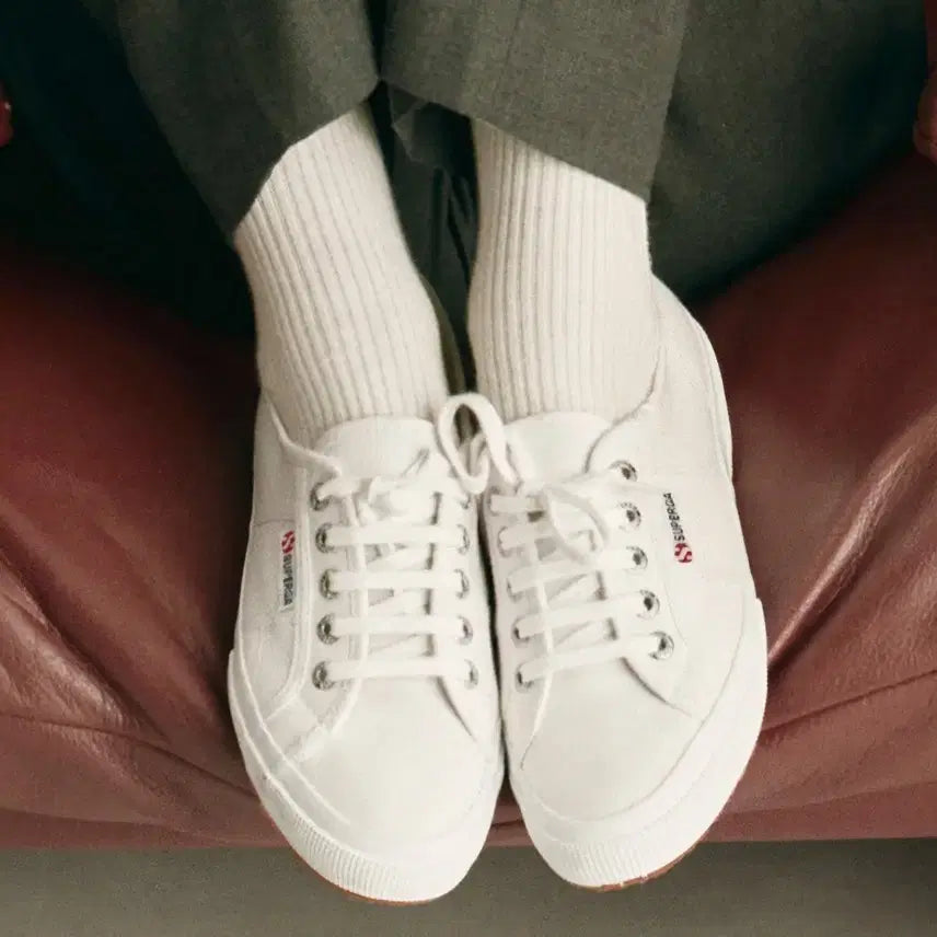 [BUNJANG] Superga 2750 White Sneakers Women's Casual Shoes / 수페르가 2750 흰색 스니커즈 여성 단화