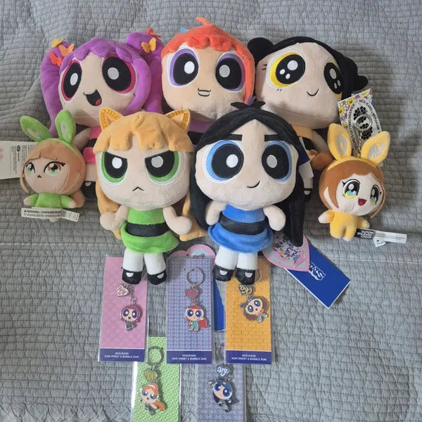 [BUNJANG] NewJeans Powerpuff Girls Plush Keychain Set / 뉴진스 파워퍼프걸 인형 키링 세트