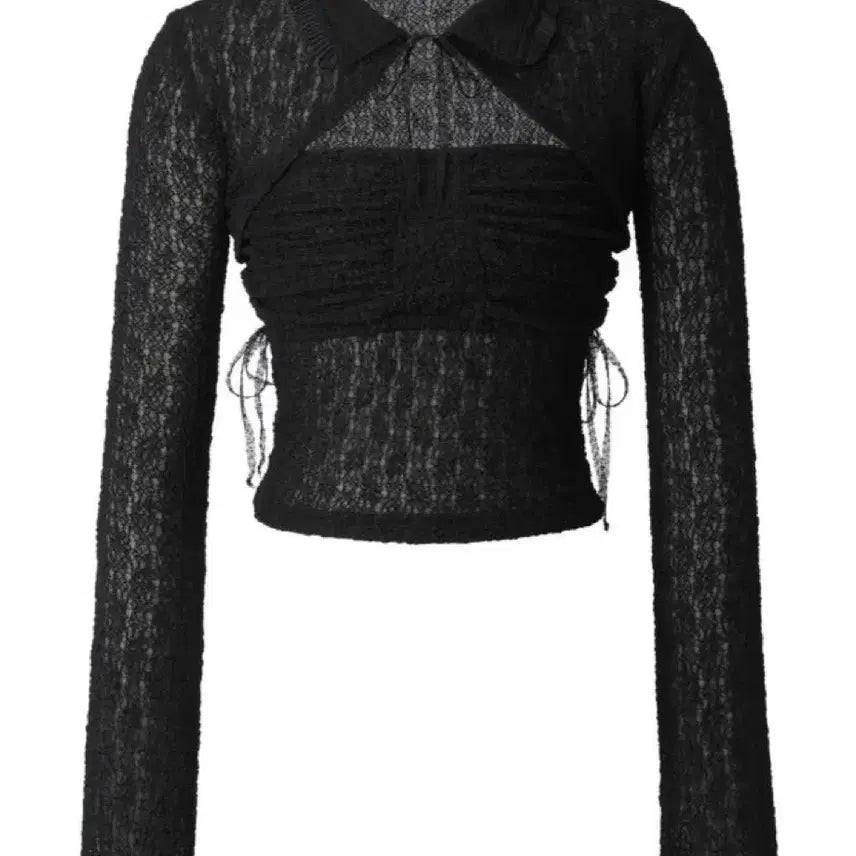 [BUNJANG] 3Times Dear Blouse Black M / 쓰리타임즈 디어블라우스 블랙 M