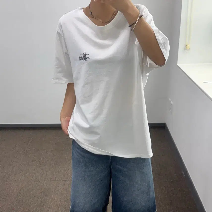 [BUNJANG] Stussy Big Logo White Short Sleeve T-Shirt / Stussy 스투시 백 빅로고 화이트 반팔