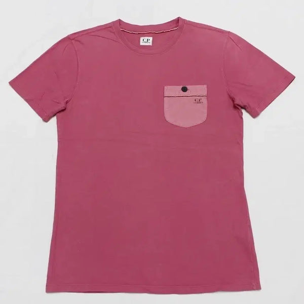 [BUNJANG] CP Company Cotton Round Neck T-Shirt Indigo Pink Size 100 (Fits 95) / CP 컴퍼니 95 100 반팔 라운드 티셔츠 깨끗/P01