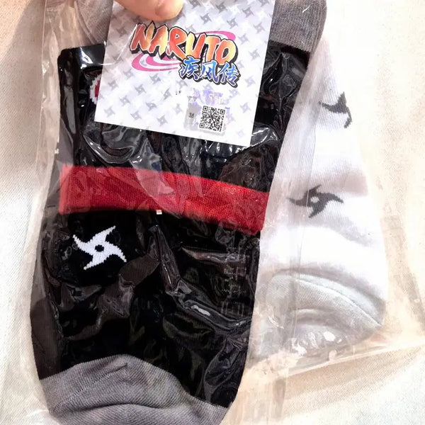 [BUNJANG] Naruto Akatsuki & Konoha Village Socks Set / (새상품) 나루토 라이센스 굿즈 아카츠키 나뭇잎마을 양말 2종 세트