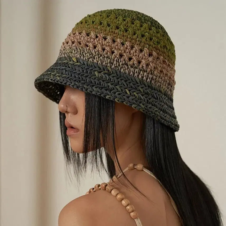 [BUNJANG] Hi Flow Herringbone Bucket Hat Summer Version One Size / 히플로우 헤링본 버킷햇 여름버전 프리사이즈