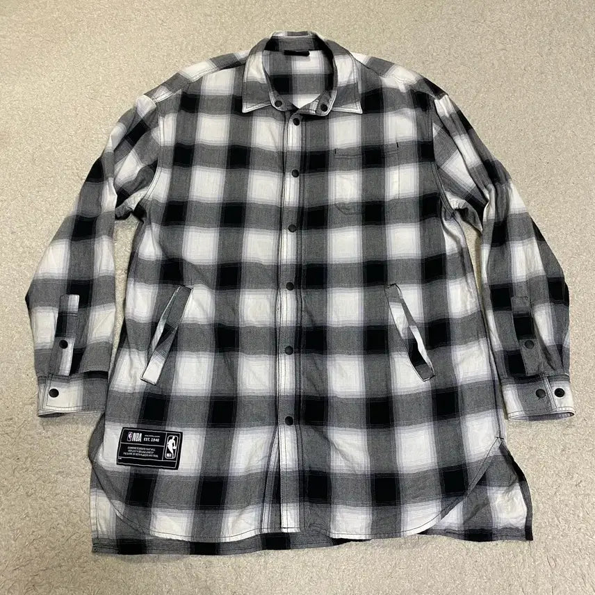 [BUNJANG] NBA Checkered Shirt M / NBA 체크 남방 셔츠 m