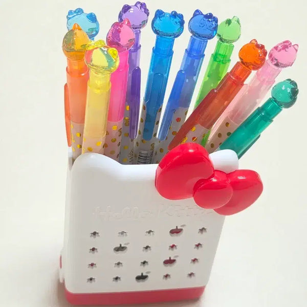 [BUNJANG] Classic Kitty 2012 Ballpoint Pen Set with Pen Holder / 세트)고전키티 사인펜 형관펜 키티 펜꽂이