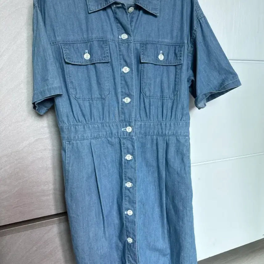 [BUNJANG] Towing Denim Midi Dress / 토잉 데님 미디원피스