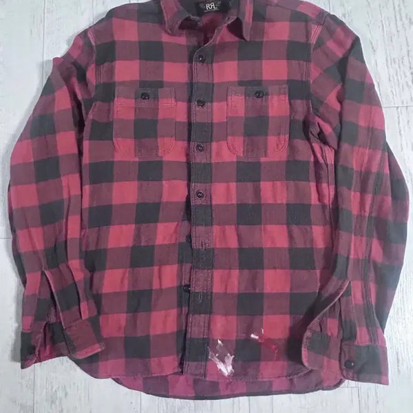 [BUNJANG] RRL Plaid Work Shirt Red S / RRL 플레드 워크 셔츠 레드 S