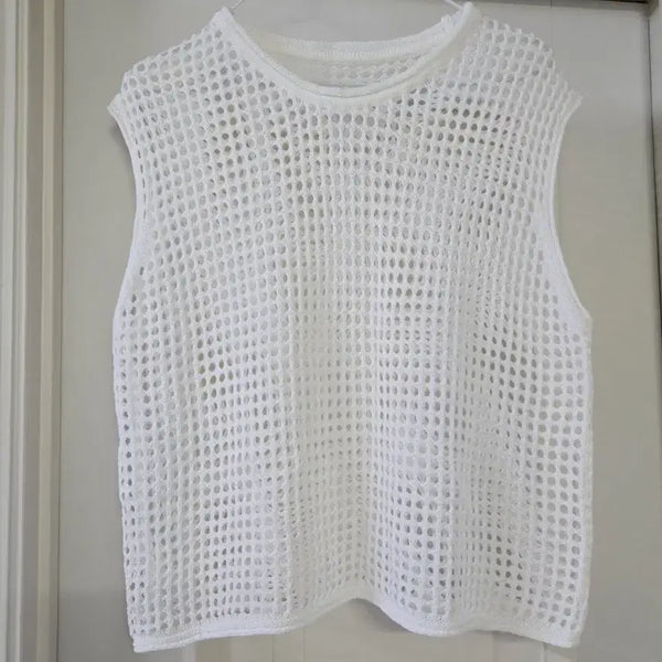 [BUNJANG] White Sleeveless Top / 화이트  민소매