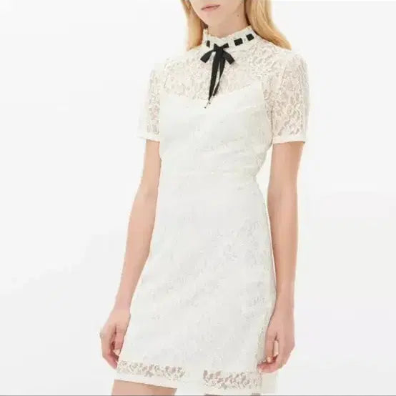 [BUNJANG] Sandro Lace Mini Dress / 산드로 레이스 원피스