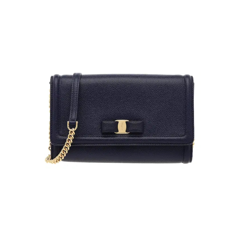 [BUNJANG] Salvatore Ferragamo Vara Ribbon Mini Crossbody Bag Navy / 페라가모 바라 리본 지니 크로스백 미니
