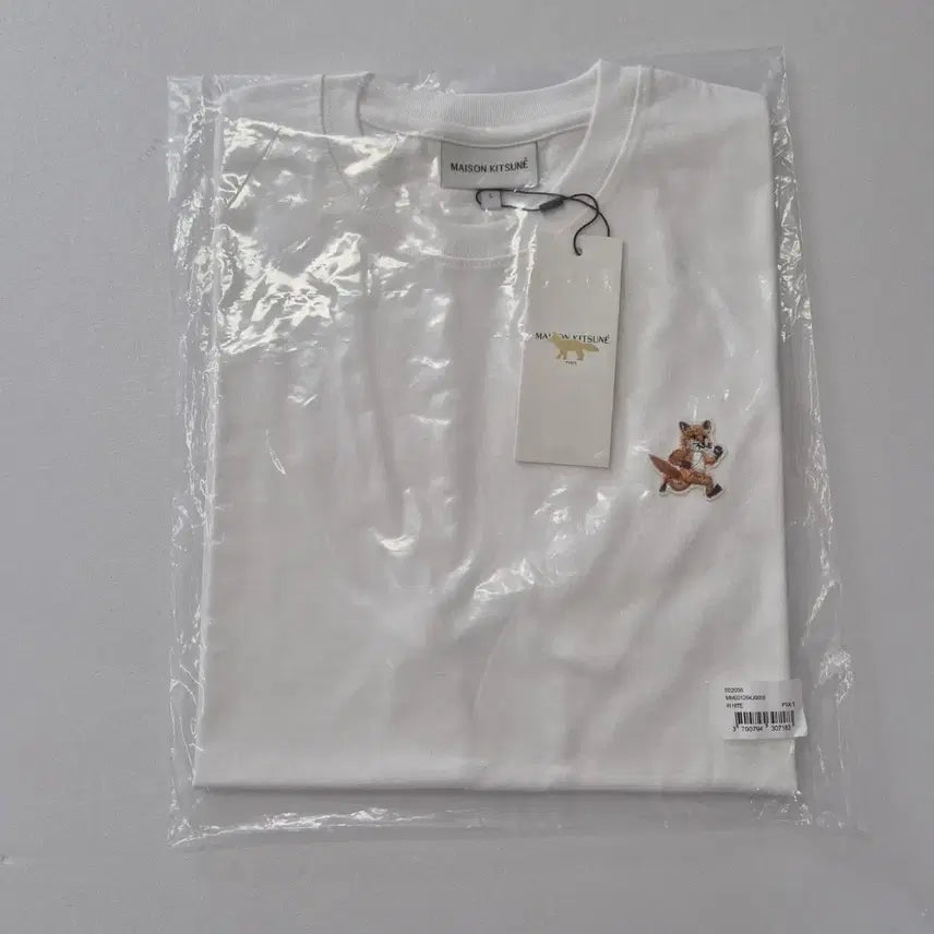 [BUNJANG] Maison Kitsuné Speedy Fox Patch T-Shirt White S / 메종키츠네 스피디 폭스패치 반팔티 화이트 S