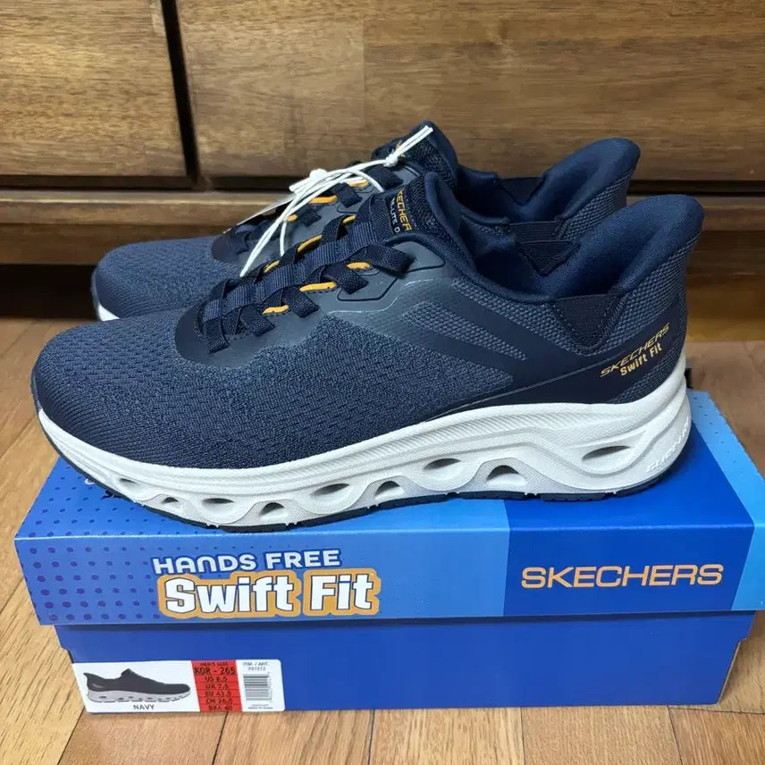 [BUNJANG] Skechers Hands Free SwiftFit Navy Sneakers / 스케쳐스 핸즈프리 스위프트핏 네이비 운동화