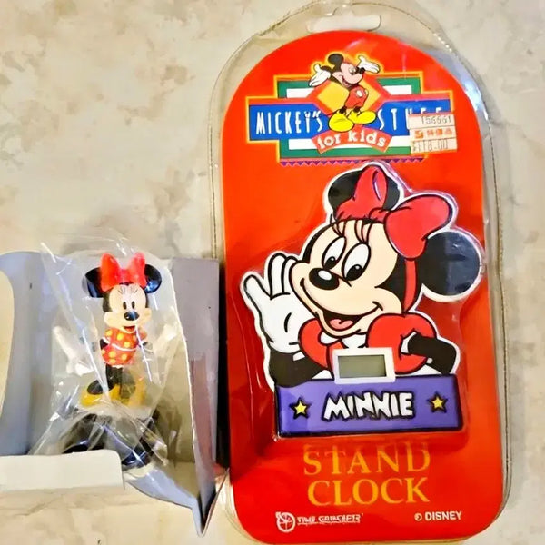 [BUNJANG] Disney Mini Mouse Alarm Clock with Figure / 미니마우스 시계, 디즈니 시계, 미니마우스 알람시계