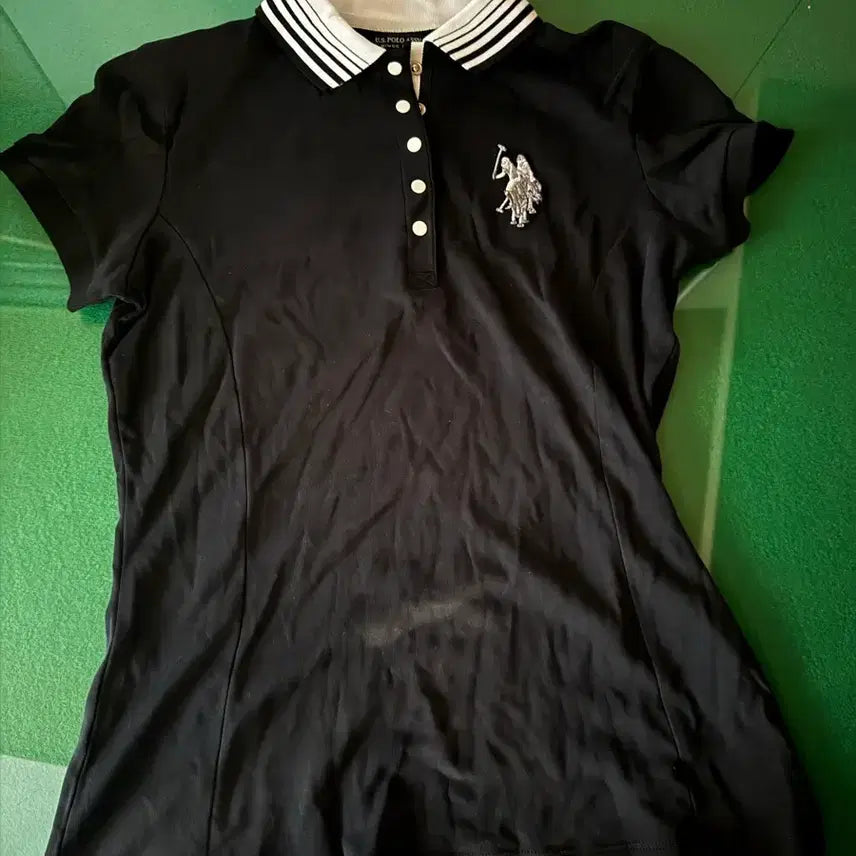 [BUNJANG] U.S. POLO ASSN. Emblem Short-Sleeve Polo Shirt Black S / U.S. POLO ASSN. 반팔 카라티 엠블럼 블랙 폴로 s 티셔츠 빅포니