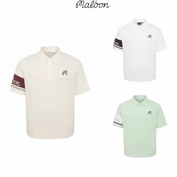 [BUNJANG] Malbon Golf Men's Short Sleeve T-Shirt / 말본골프웨어남성반팔티