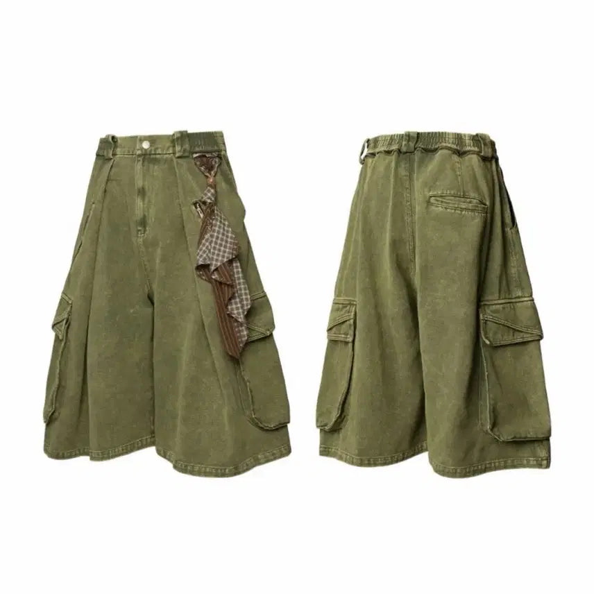 [BUNJANG] Relabel 7-Part Denim Pants Khaki L / Relabel 7부 데님팬츠 카키 L
