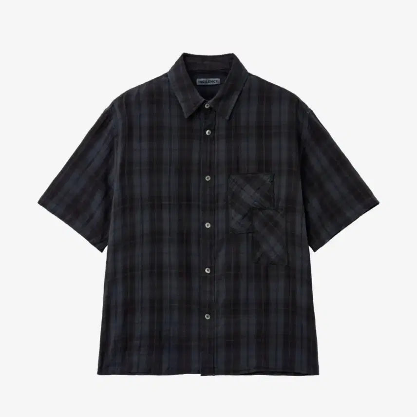 [BUNJANG] InSilence Patch Dye Half Shirt Charcoal L Size / 인사일런스 패치 다잉 하프 셔츠 CHARCOAL L사이즈