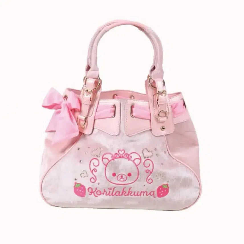 [BUNJANG] Spins Korilakkuma Gyaru Pink Tote Bag / 스핀즈 spinns 코리락쿠마 갸루 핑크 토트백(리즈리사 디마럽 마즈 시허니 서브컬쳐 섭컬 양산형 스나계 오네 히메 갸루 로리타 y2k)