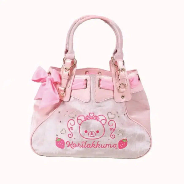 [BUNJANG] Spins Korilakkuma Gyaru Pink Tote Bag / 스핀즈 spinns 코리락쿠마 갸루 핑크 토트백(리즈리사 디마럽 마즈 시허니 서브컬쳐 섭컬 양산형 스나계 오네 히메 갸루 로리타 y2k)