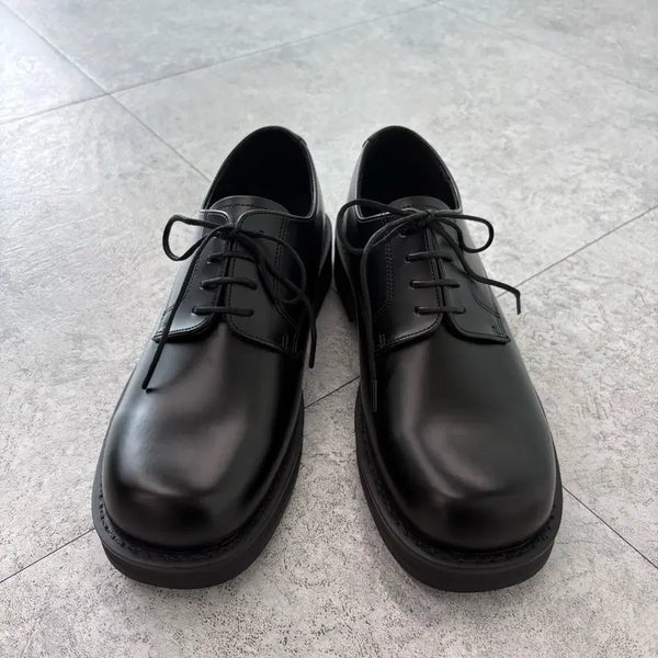 [BUNJANG] Firenze Atelier SL31 Shine Black Vegan Leather Derby Shoes 250 / [250] 세컨드아뜨리에 SL31 [SHINE BLACK] 남자 더비슈즈 3번