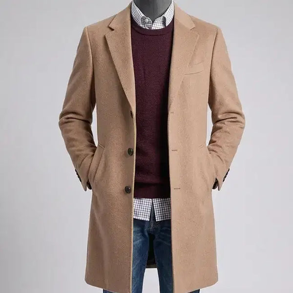 [BUNJANG] BON 100% Italian Colombo Cashmere 3-Button Single Chester Coat Camel Beige Size 105 / BON / 본 이태리 콜롬보 캐시미어 100% 카멜 베이지 3버튼 싱글 코트 / 105