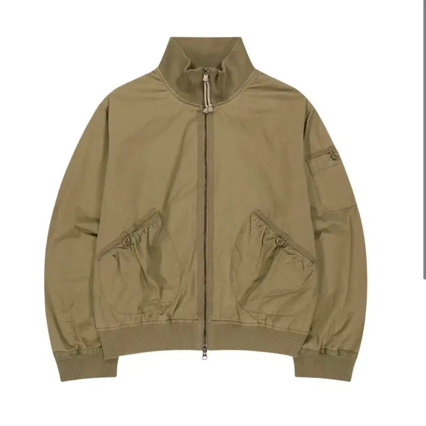 [BUNJANG] COYSEIO Dusty Cotton Bomber Jacket Beige / COYSEIO 코이세이오 더스티 코튼 봄버 자켓 베이지