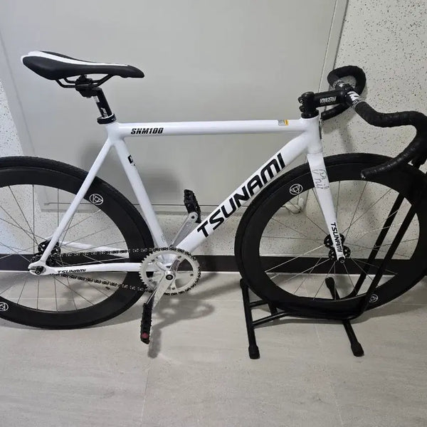 [BUNJANG] Tsunami SNM100 Fixed Gear Bicycle - White, SL60 Rims / SNM100 쓰나미 화이트 sl60림 개급처