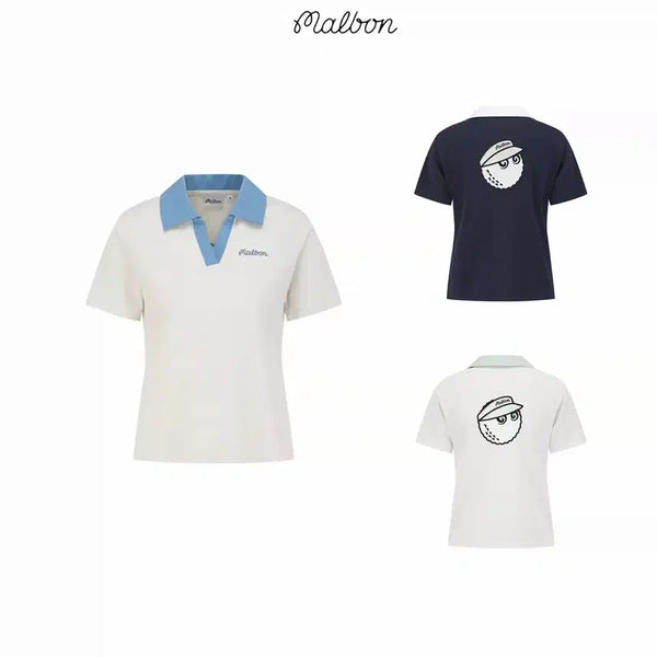 [BUNJANG] Malbon Golf Women's Short Sleeve T-Shirt / 말본골프웨어여성반팔티