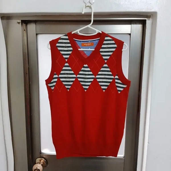 [BUNJANG] Palms Springs Men's Argyle Knit Vest 95 / 팜스프링스 남성95 베스트