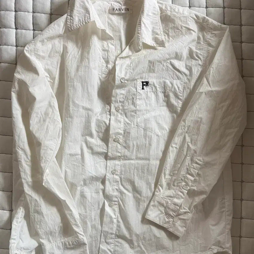 [BUNJANG] FARVEN White Summer Shirt / FARVEN 파르벵 화이트 여름 셔츠