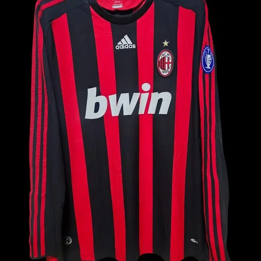[BUNJANG] AC Milan 2008-2009 Long Sleeve Football Jersey - Kaka/Beckham Option / 08-09 AC밀란 유니폼 긴팔 (카카, 베컴 마킹 가능)