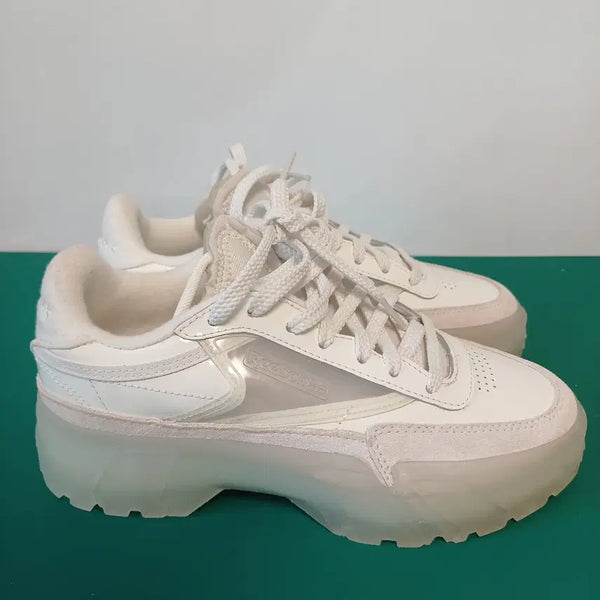 [BUNJANG] Reebok x Cardi B Club C Chalk Platform Sneakers (240mm) / [S급/240] 리복 x 카디비 클럽 C 초크 (H01012) 황변X/ 극미중고